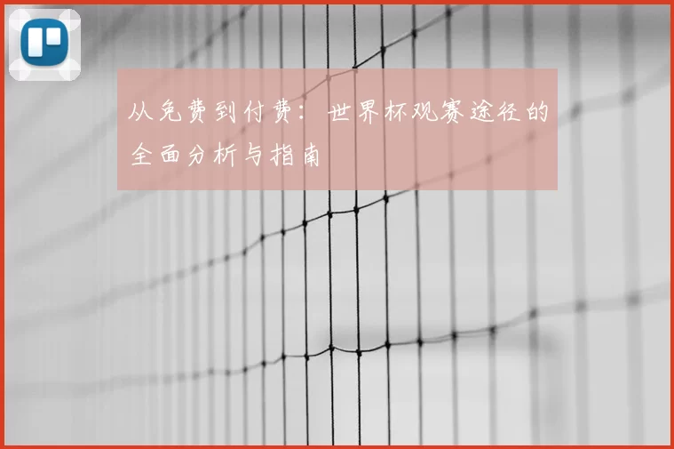从免费到付费:世界杯观赛途径的全面分析与指南